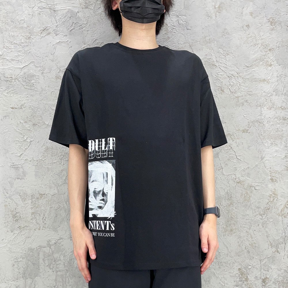 HYPERBEAMCAT x HYPOCRITE / Adult Contents Side Tee (BLK)