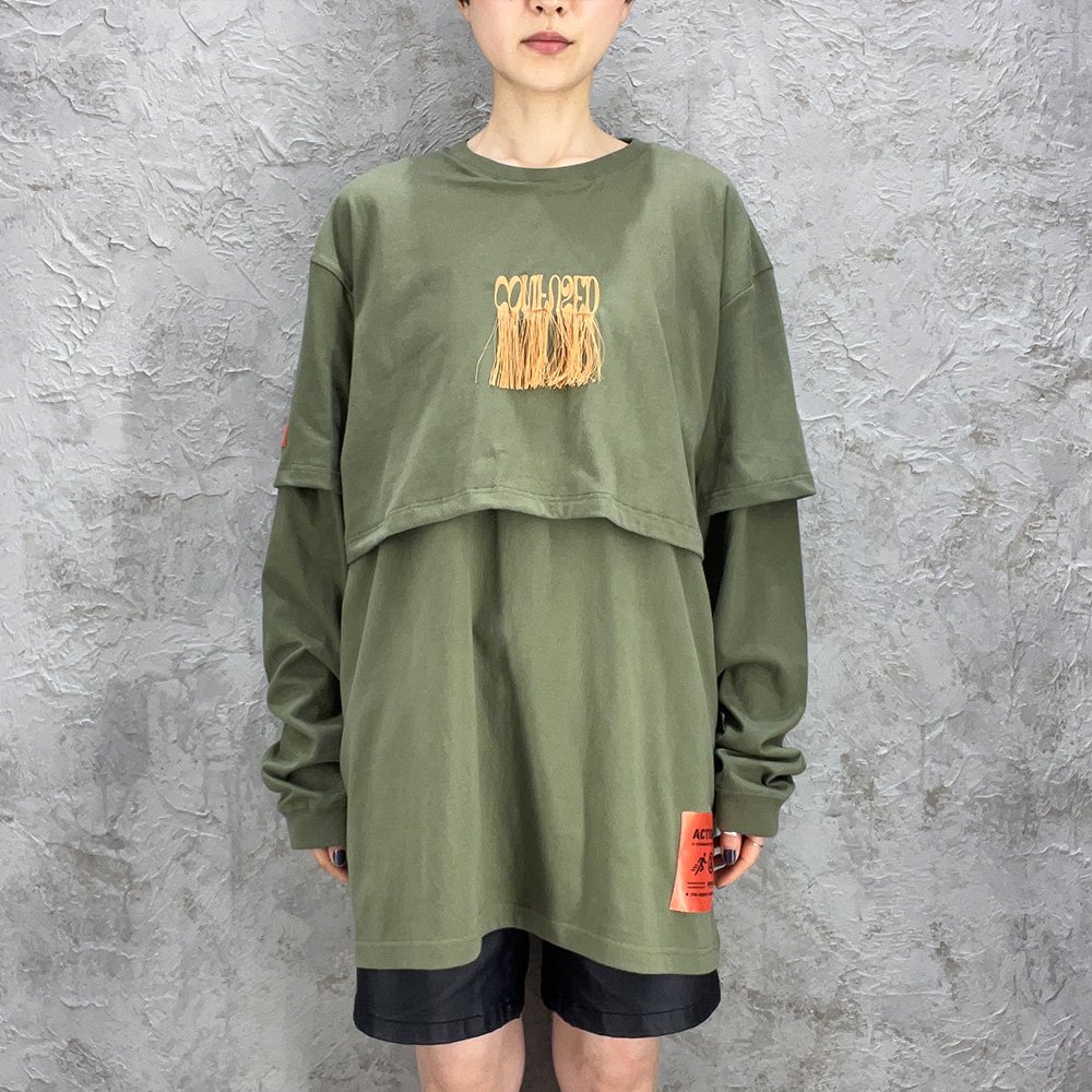 HYPOCRITE  HBC / comfused layerd longsleeve(OLIVE)