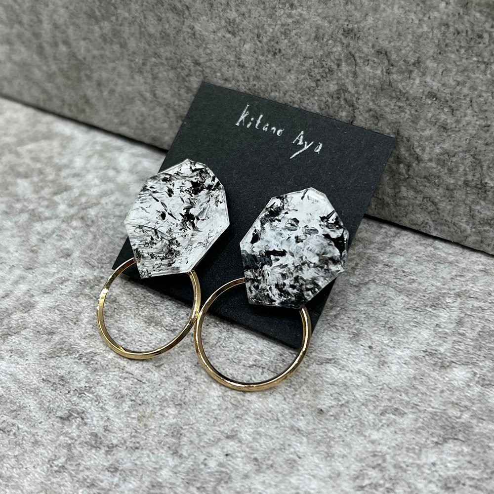 Kitano Aya / Marble Gold ring nickel free