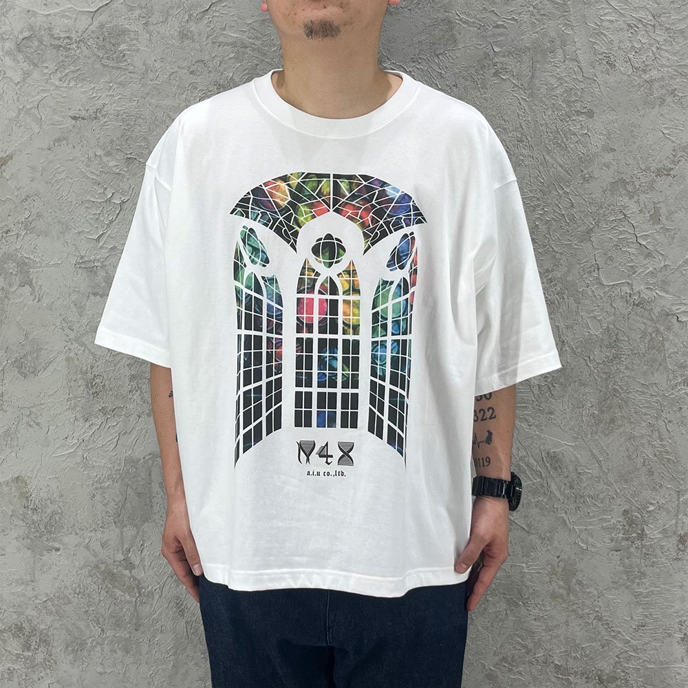 4410/ Stained glass  WIDE TEE(WHITE)