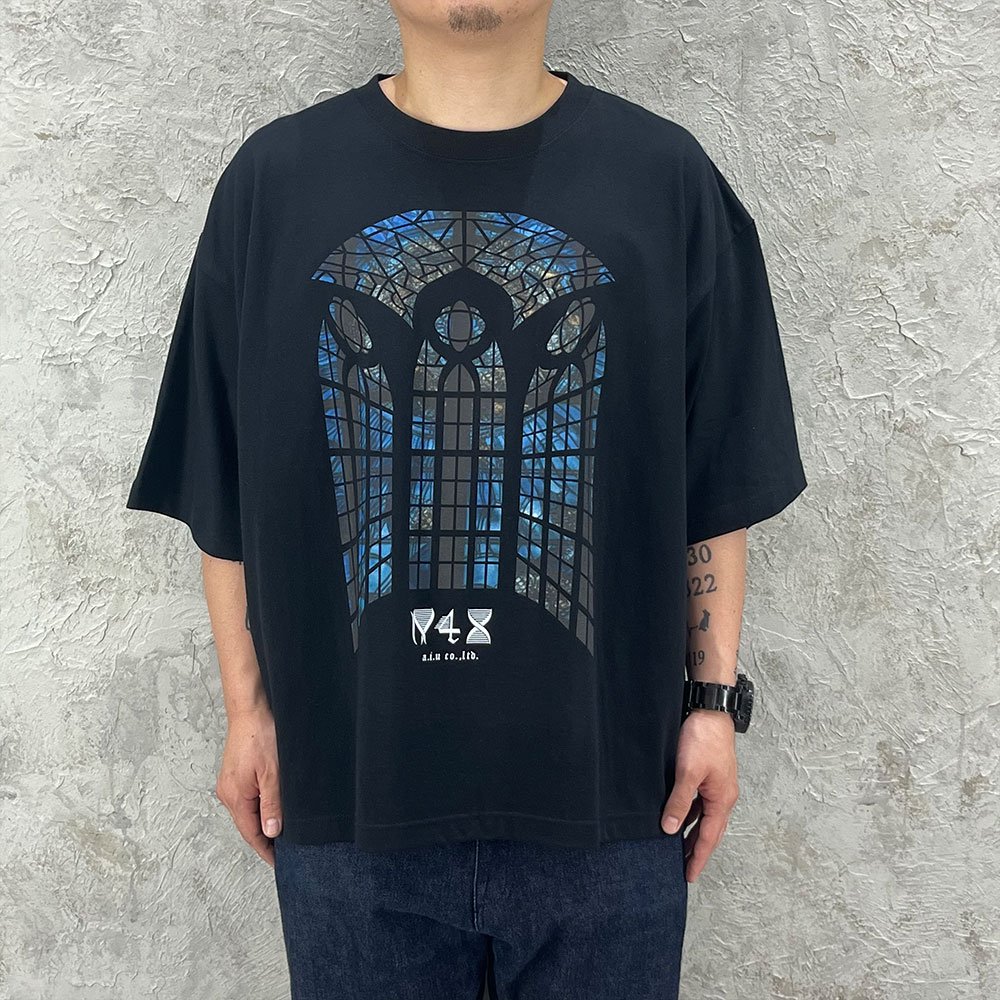 4410/ Stained glass  WIDE TEE(BLACK)