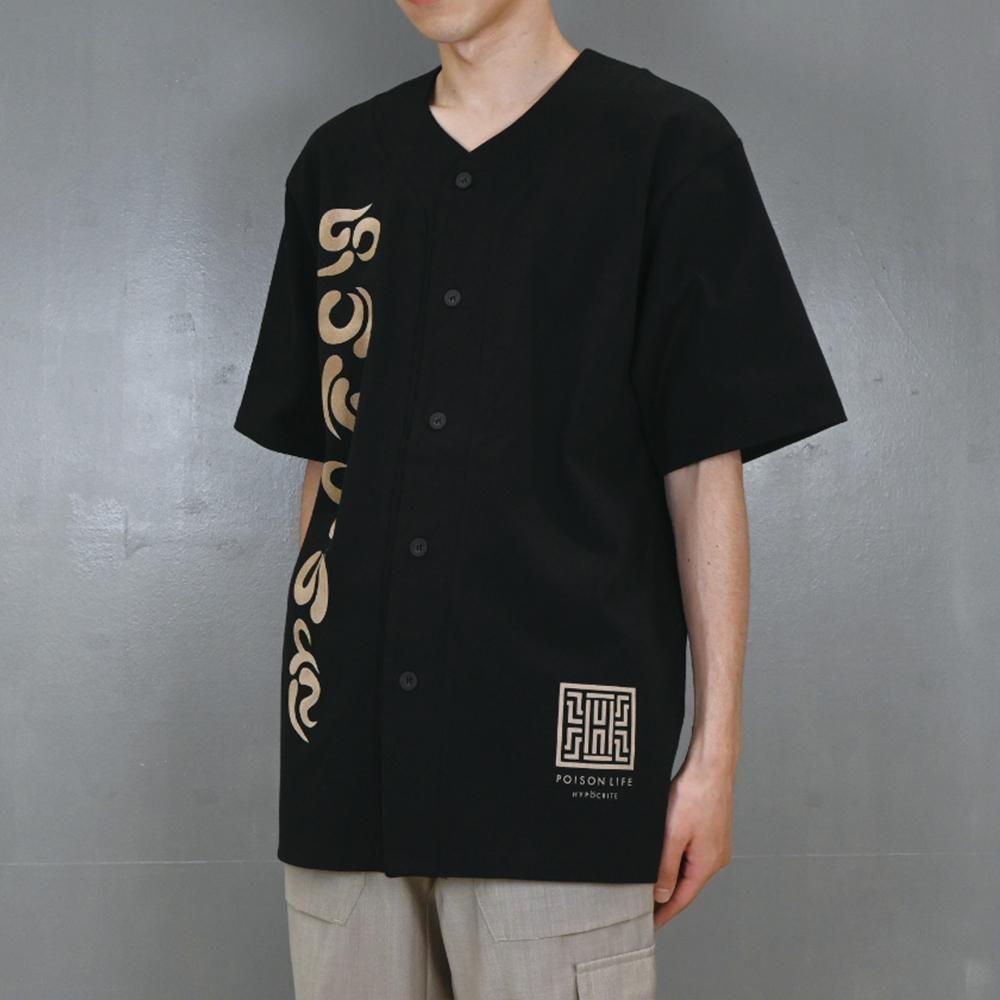 POISONLIFE / ETHNIC LOGO BASEBALL SHIRT