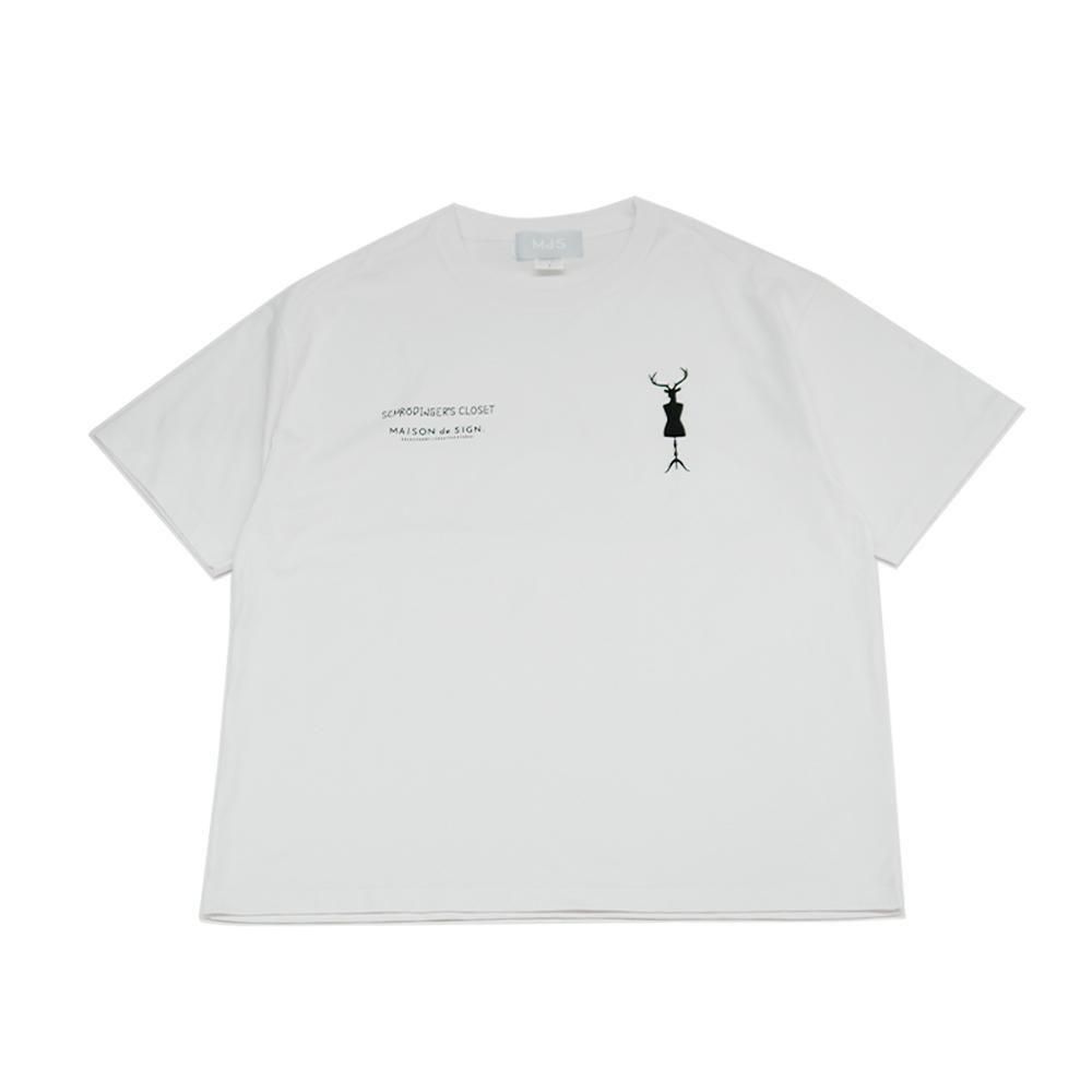 MAISON de SIGN x Schrodingers closet /TEE (WHT)