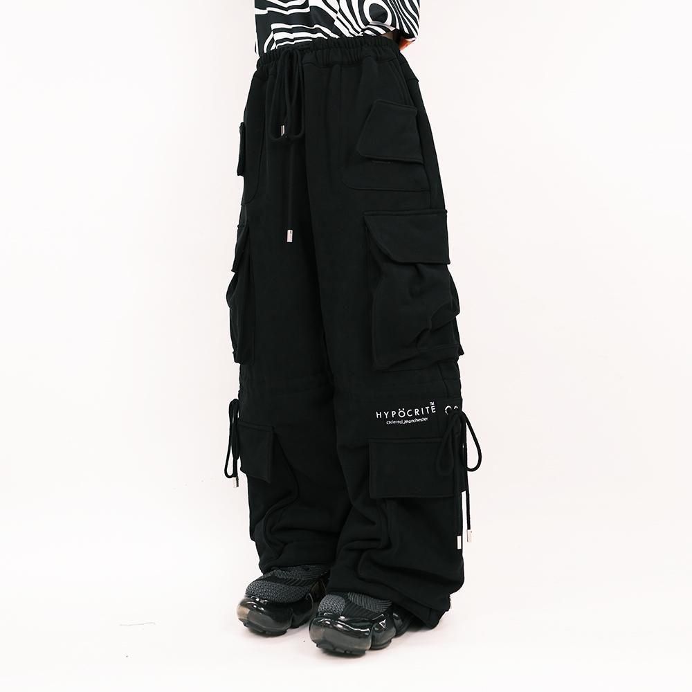 HYPOCRITE / heavy drawstrings baggycargo(BLK)