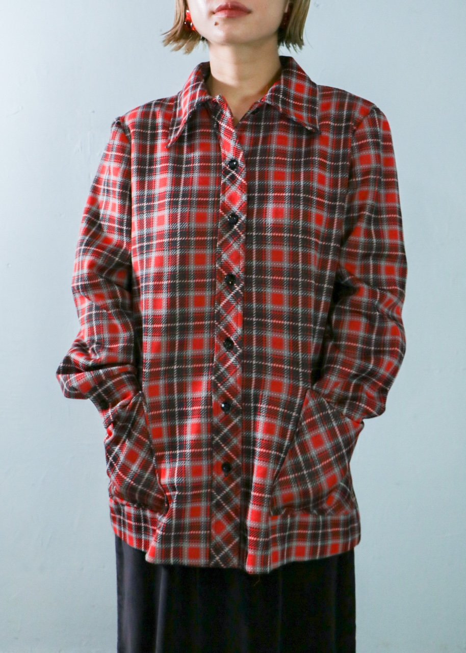 I&I 古着 通販 Polyester Plaid Coverall 詳細画像