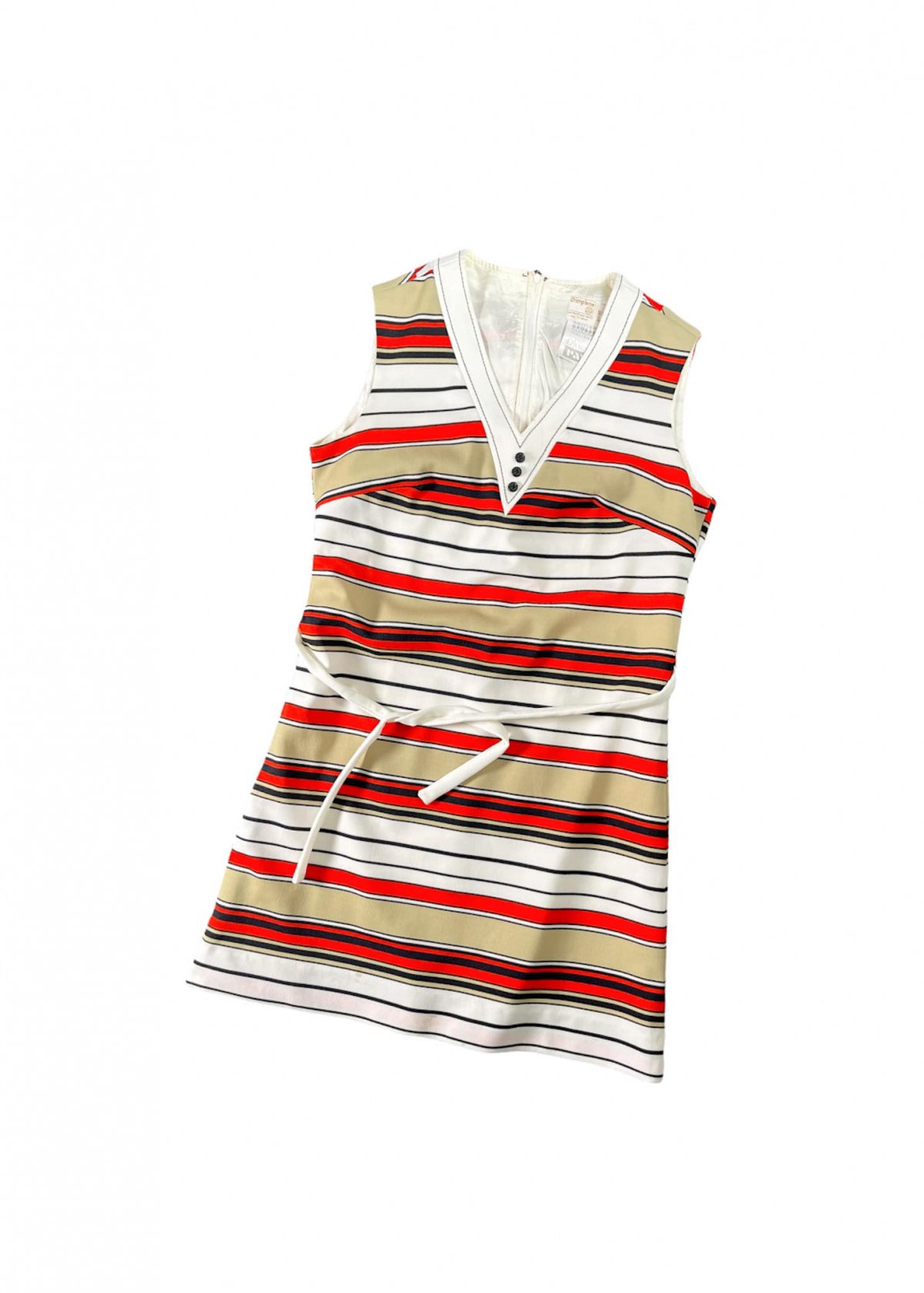 70's Euro Striped Mini Dress