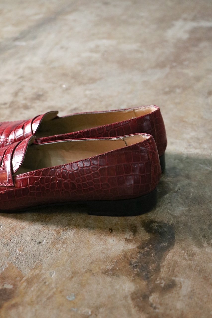 Croco Embossing Penny loafers
