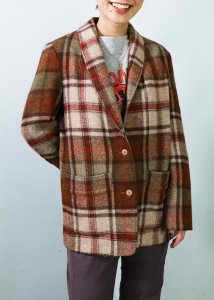 80's Flannel Tailored Jacket