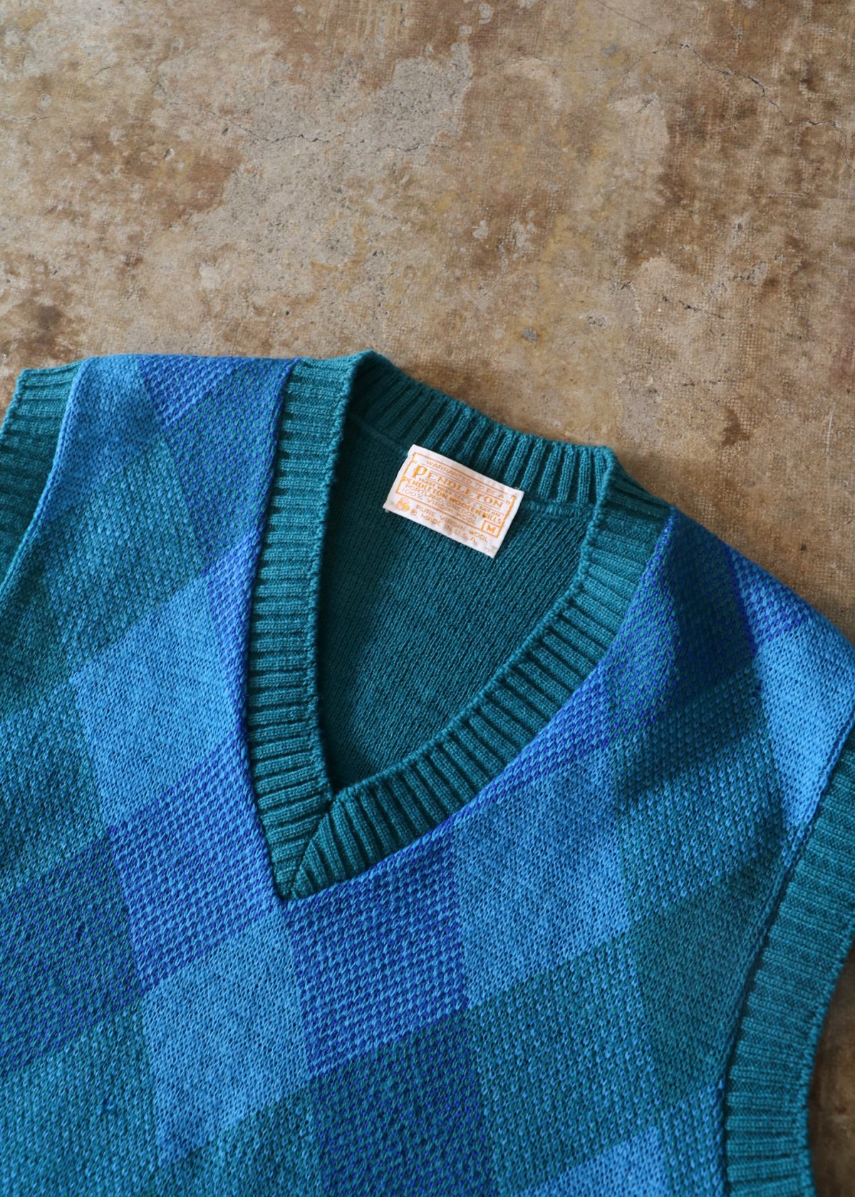 70’s ”PENDLETON”　Argyle Check Wool Vest