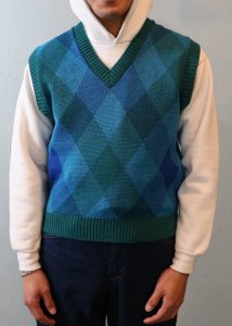 70’s ”PENDLETON”　Argyle Check Wool Vest