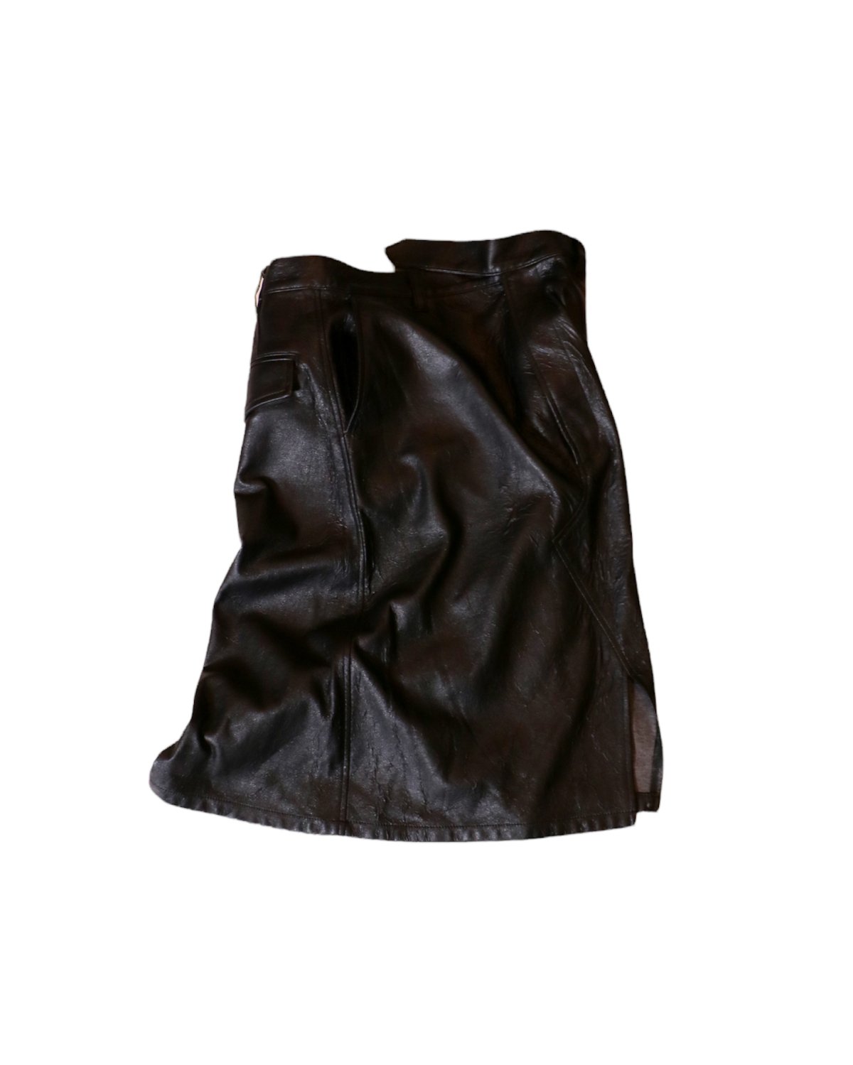 “G.V.G.V” 4 Pockets Fake Leather Skirt 