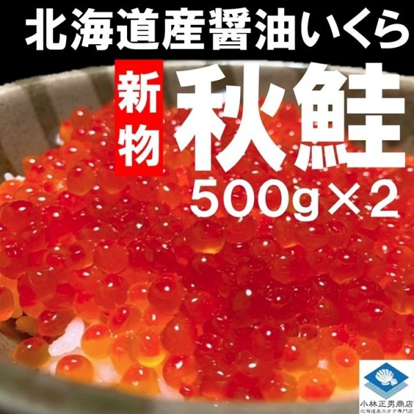 いくら イクラ いくら醤油漬け 500g×2 計1.0kg 北海道産 秋鮭 最高級品 箱付き ギフト 送料無料