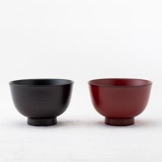 おやま椀（大）　滴生舎作　全行程浄法寺漆使用　朱・溜セット おやま椀（大） 滴生舎作 全行程浄法寺漆使用 朱・溜セット