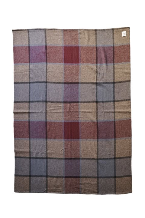 Shetland Wool Check Blanket Big