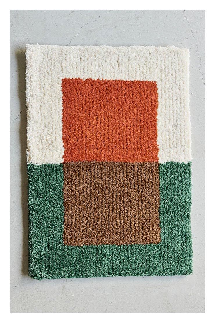 K05359 未使用品 loomer Art Rug ラグ ルーマー loomer / ルーマー】Weaving Art Rug Small（WHxBLxBK）/ loomer