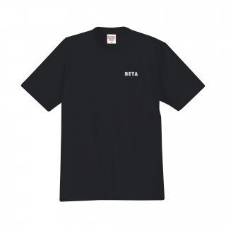 BETA刺繍　半袖Tシャツ / ブラック×ホワイト