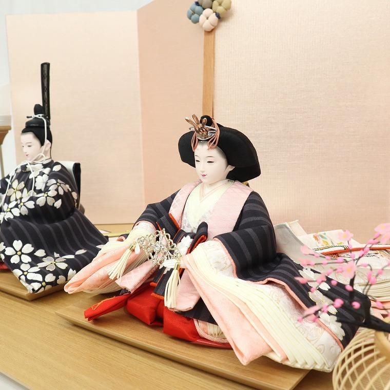 元賀章介作 12号(尺二) 本帯スワトウ刺繍 手刺繍 波に扇面 黒 手