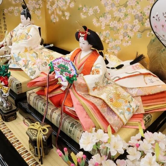 【USED】雛人形 京友禅全彩【金彩京の舞】 USED】雛人形 京友禅全彩【金彩京の舞】