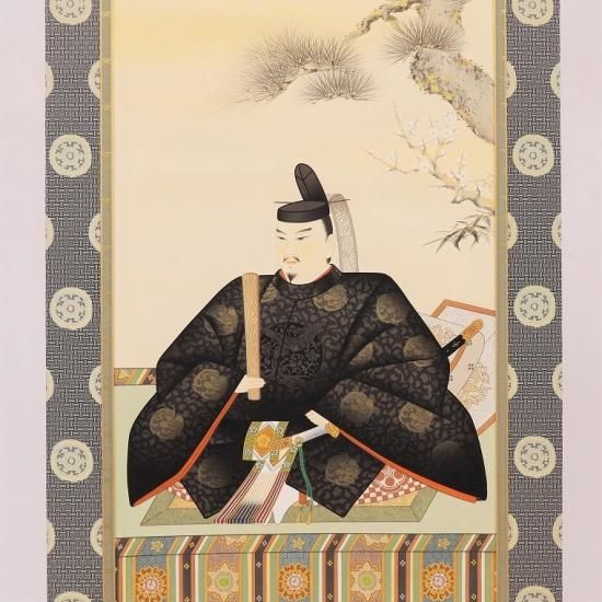 天神様 掛け軸 「上田鵬斎」 尺八立 龍村美術織物 - 川田芳好堂