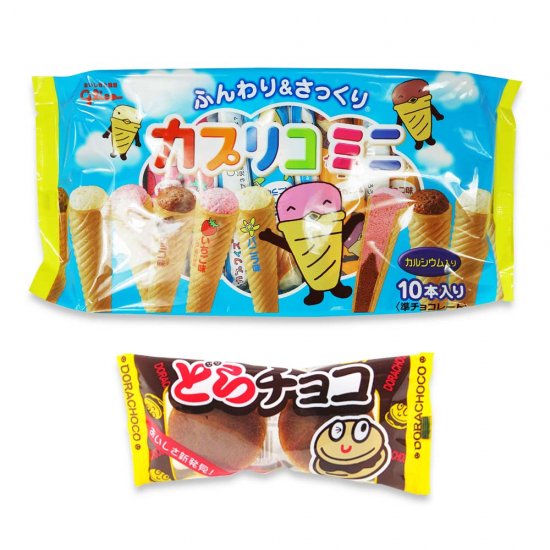 大袋(内1)カプリコミニ / どらチョコ(1個) セット | 80円のお菓子