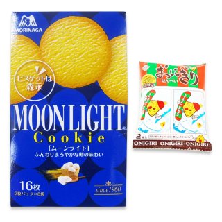 7袋入(内1)ムーンライトクッキー  /  2枚おにぎりせんべい(1個)  【学】