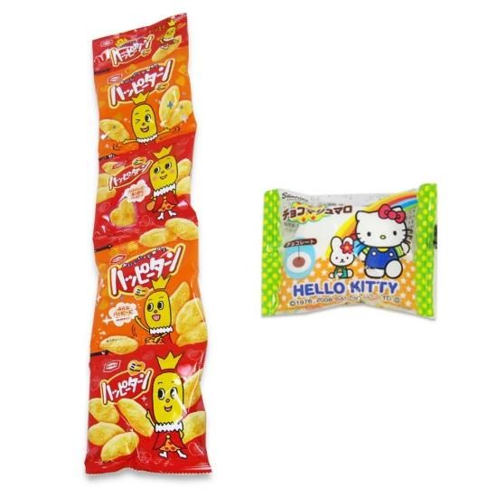4P(内1)ハッピーターン / キティのチョコマシュマロ(1個) 【学】