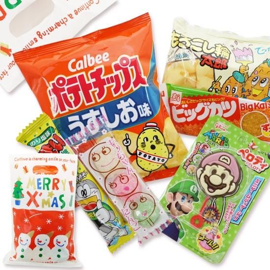 27cmクリスマス限定セット 持ち手付 スノーマン お菓子の詰め合わせセットA 【学】【幼】