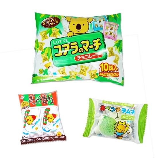 大袋(内1)コアラのマーチ / 2枚おにぎりせんべい(1個) / あべっ子ラムネ(1個) 【学】