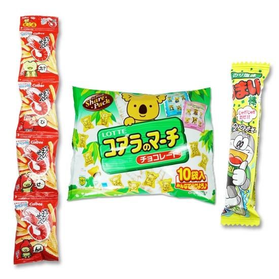大袋(内1)コアラのマーチ / 4P(内1)かっぱえびせん / うまい棒(1本)(のりしお)【学】
