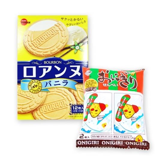 箱入(内1)ロアンヌバニラ / 2枚おにぎりせんべい(1個)【学】