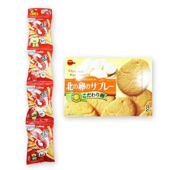 箱入(内1)北の卵サブレ / 4P(内1)かっぱえびせん【学】