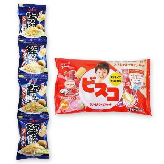 4P(内1)堅あげポテト / 大袋(内1)ビスコアソート【学】