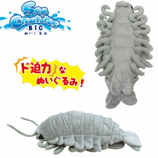 ぬいぐるみ 全長56cm ダイオウグソクムシ BIGぬいぐるみ 特大 虫 SeaCreatures メンズ/レディース/キッズ 10074 プレゼント  ギフト 送料無料 - Seek.