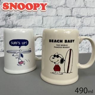 PEANUTS SNOOPY ̡ԡ ޥå 礭 L 490ml ޥ ҡå  ץå ե Ȣդ ۥ磻 ֥å å å 饯 襤 