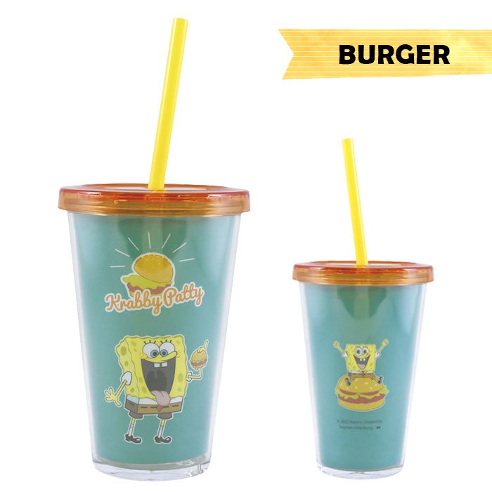 ストロータンブラー タンブラー 蓋付き ストロー かわいい SPONGEBOB