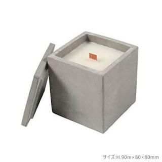 ɥ  Ĥ  DULTON ȥ SQUARE WOODWICK CANDLE IN POT W LID GY S H20-0254S  åɥå  ݥ