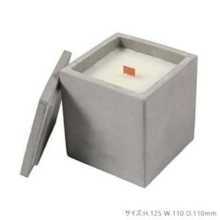 ɥ  Ĥ  DULTON ȥ SQUARE WOODWICK CANDLE IN POT W LID GY L H20-0254L  åɥå  ݥ