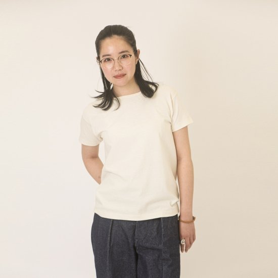 オーガニックコットンTシャツ 半袖スクープ / ナチュラル