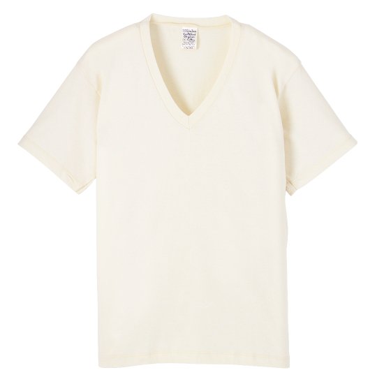 Short Sleeve V-Neck Tee Natural