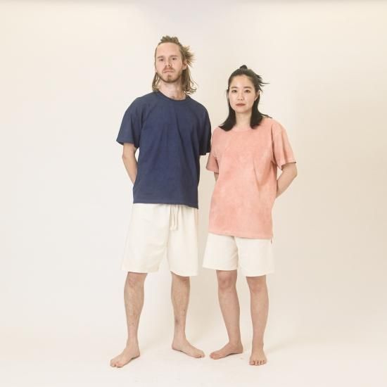 オーガニックコットン ヘンプチャコール 染め Tシャツ - S.O.S.