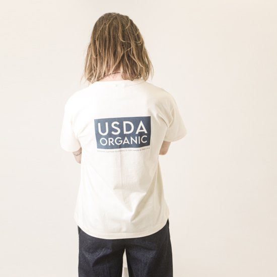 LABEL LOGO  & USDA ORGANIC  Short Sleeve Crew Tee