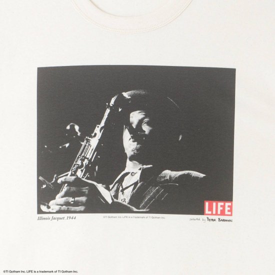 LIFE selected by PETER BARAKAN×S.O.S. from Texas 「Illinois Jacquet, 1944」 Short Sleeve Crew Tee 
