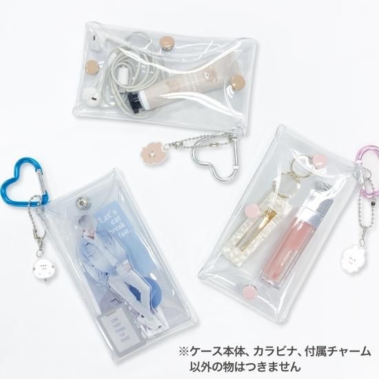 フラガリアメモリーズ カラビナ付き クリアケース 小物入れ フラガリアメモリーズ カラビナ付きクリアケース ブルーブーケ 全6種
