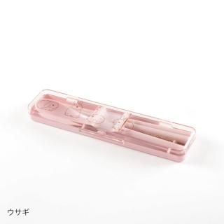 ミリミリ 抗菌箸＆スプーンセット（ウサギ）