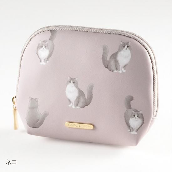 ワンウィズアミッションシルバー 彫刻模様  調整可能 付属ポーチ付き フォンダンピュール ティッシュポーチ（ネコ） - クーリア・オンライン