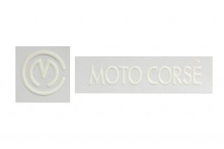 MOTO CORSE デカール ラージサイズ パールホワイト