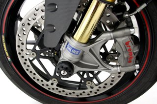 DBT Design アクスルスライダー with チタニウム フロント for Ducati Streetfighter V4 / Panigale V4 / Diavel