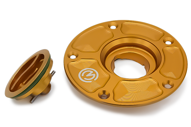 CNC ビレット アルミニウム クイックオープン フューエルタンクキャップ Type 1 for Kawasaki Z900RS / Ninja H2 / H2R - MOTO CORSE Online Store / モトコルセ オンラインストア
