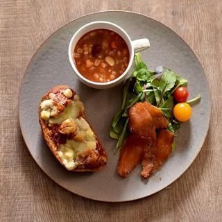 キュイジーヌ グレージュプレートL 約28.5cm 茶系 洋食器 丸型プレート 25cm以上 日本製 美濃焼 業務用 おしゃれ モダン g-1928-10