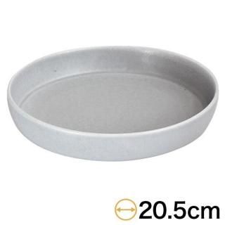 キュイジーヌ グレーマットスプームL 約20.5cm グレー系 洋食器 丸型プレート 15cm〜25cm 日本製 美濃焼 業務用 おしゃれ モダン g-1929-01